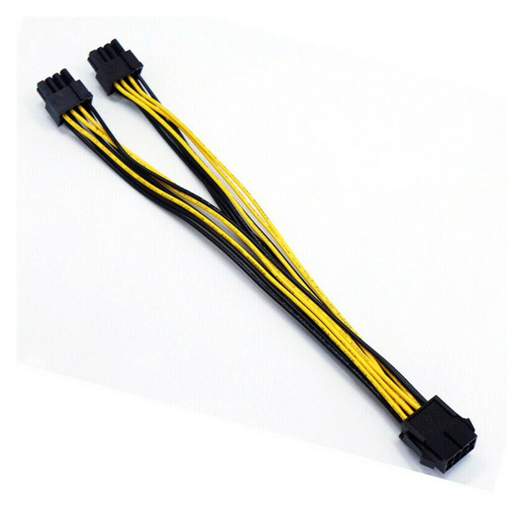 10x Cabos Splitter Y 8 Pin para 2 x 6+2 Pin - 22cm - Mining