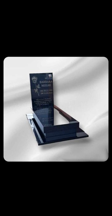 Nagrobek Black Composite Premium plus chodnik 5299 zł z montażem/