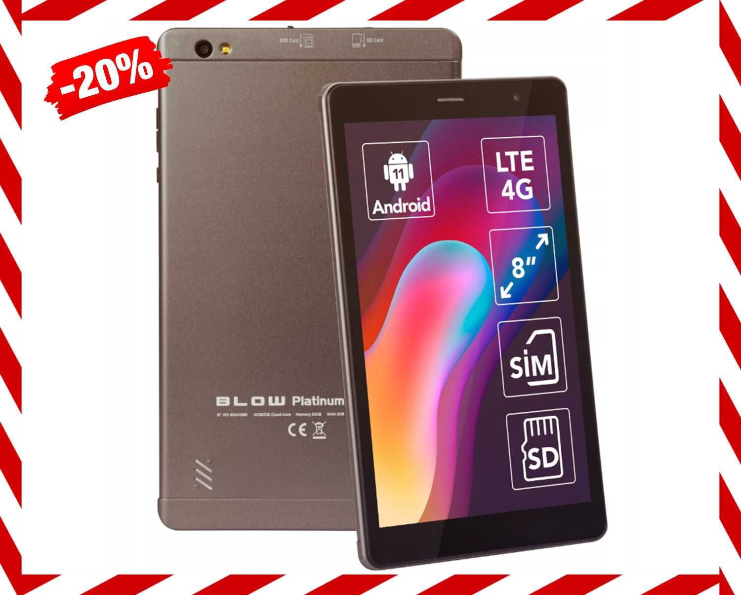 ZJAWISKOWY TABLET 8" WiFi LTE 2/32GB + Mysz Klawiatura Zestaw (Okazja)