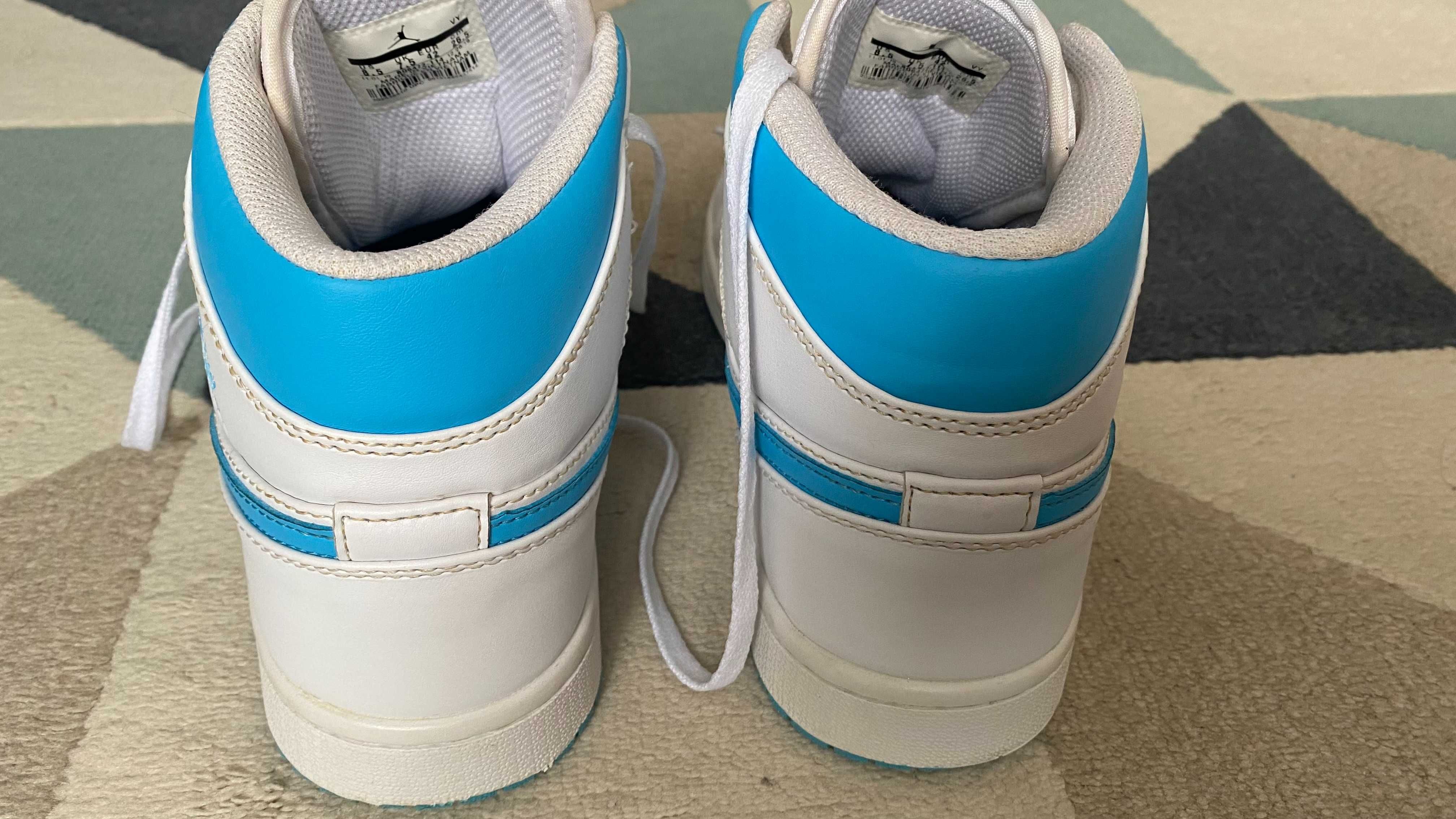 Buty męskie Nike Air Jordan 1 Mid UNC r. 42, stan bardzo dobry