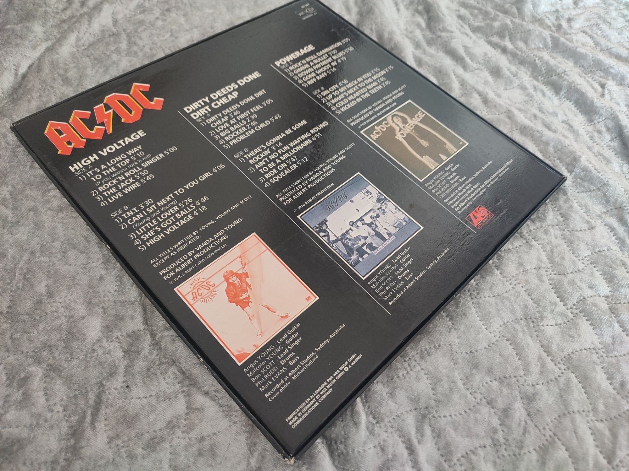 AC/DC box winyl, unikat. Box zawiera pierwszy, drugi i czwarty album.