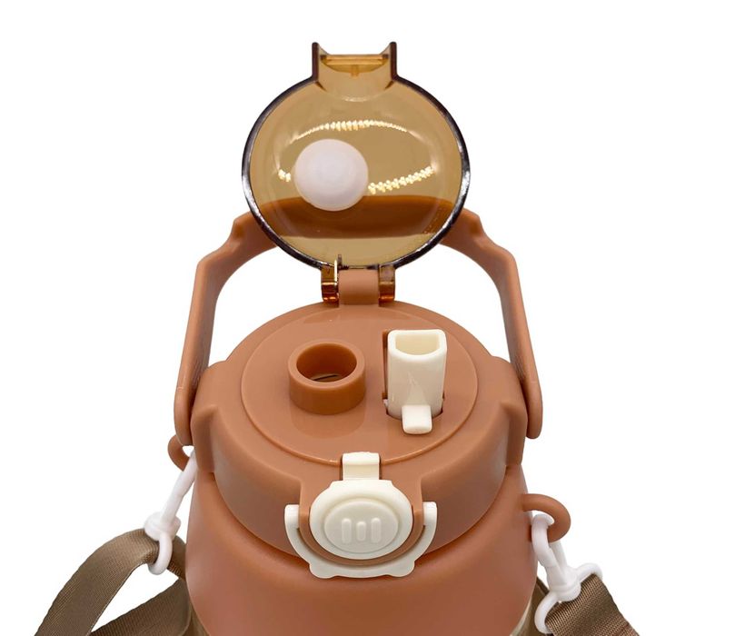 Bidon 1l na wodę do szkoły butelka na pasku z uchwytem na siłownię