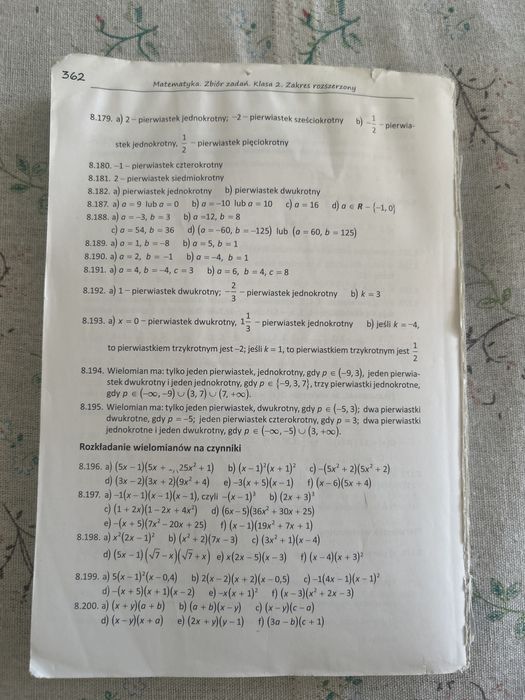 Matematyka 2 zbiór zadań zakres rozszerzony