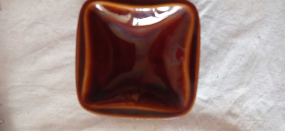 Popielniczka Kwadrat Pruszków Porcelit PRL