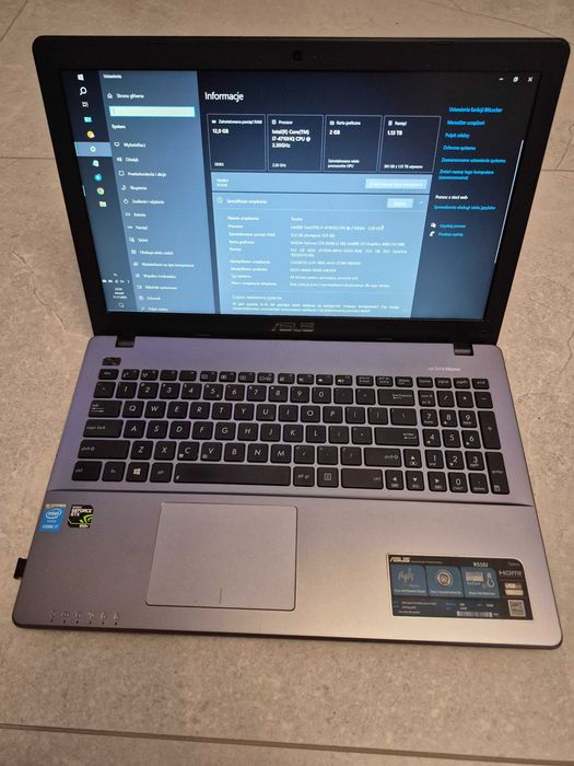 Asus R510J Nowa Bateria  15,6cala i7/12GB RAM/SSD+HDD/GTX 850M