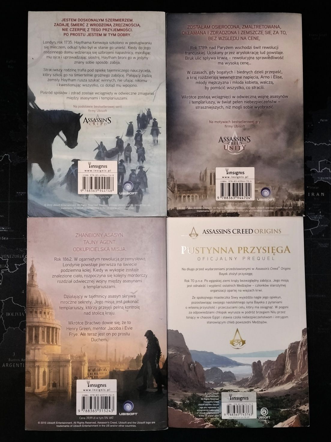 Oliver Bowden - zestaw 4 książek z serii Assassin's Creed