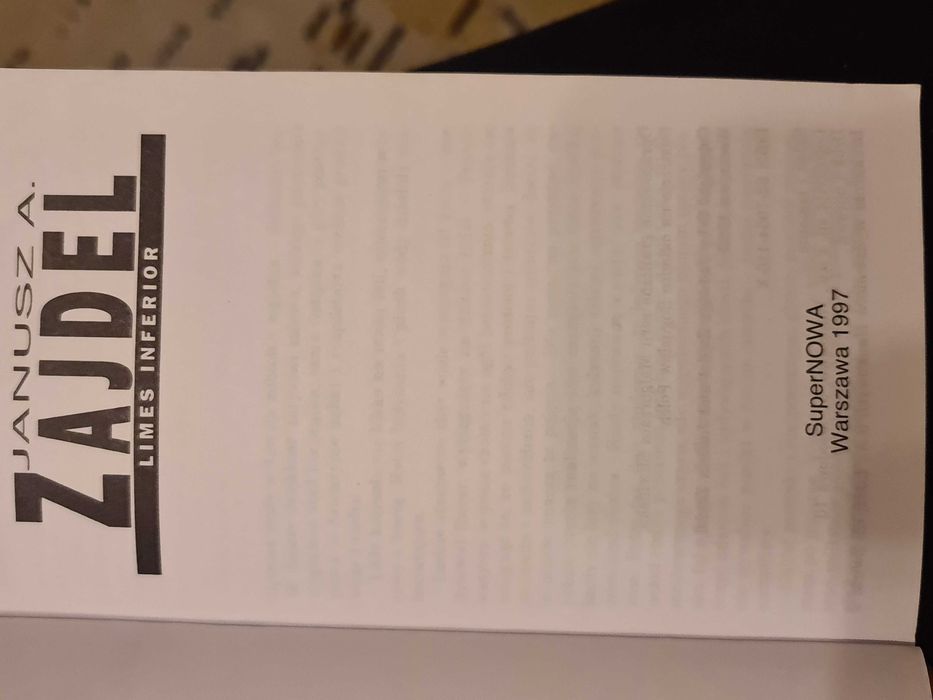 książka "Limes Inferior" Janusz A. Zajdel, r. 1997