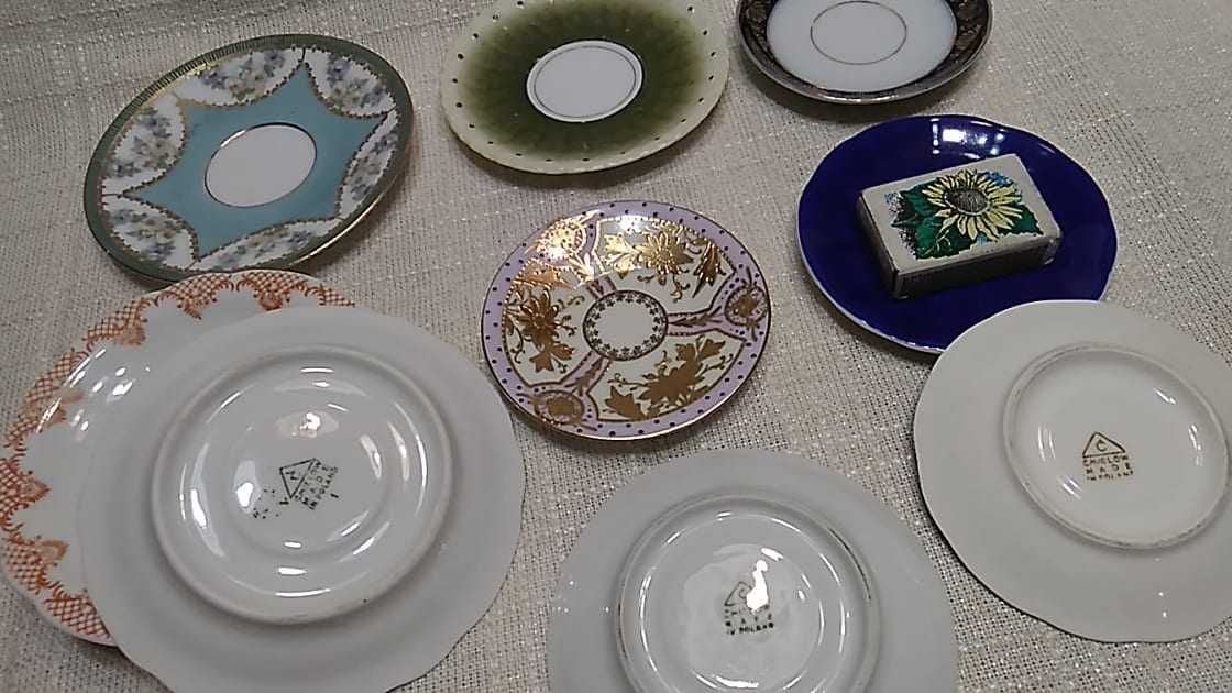 Talerzyki Ćmielów i inne zestaw porcelana