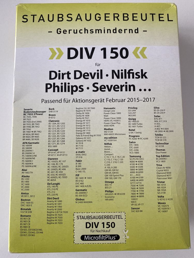 NOWE / 4 flitry odkurzacz DirtDewil, Phliips, Severin