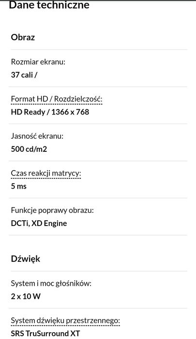 Telewizor 37 cali LG + dekoder DVB-t2 + piloty