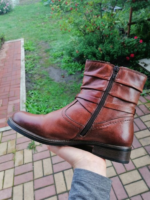 Черевики жіночі 5th Avenue, осінньо-весінні, 38 розмір, руда шкіра