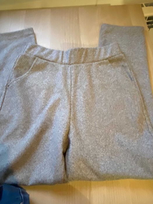 NOWE Spodnie 5/6 w kratkę, szerokie nogawki, pas na gumie. Rozm M.