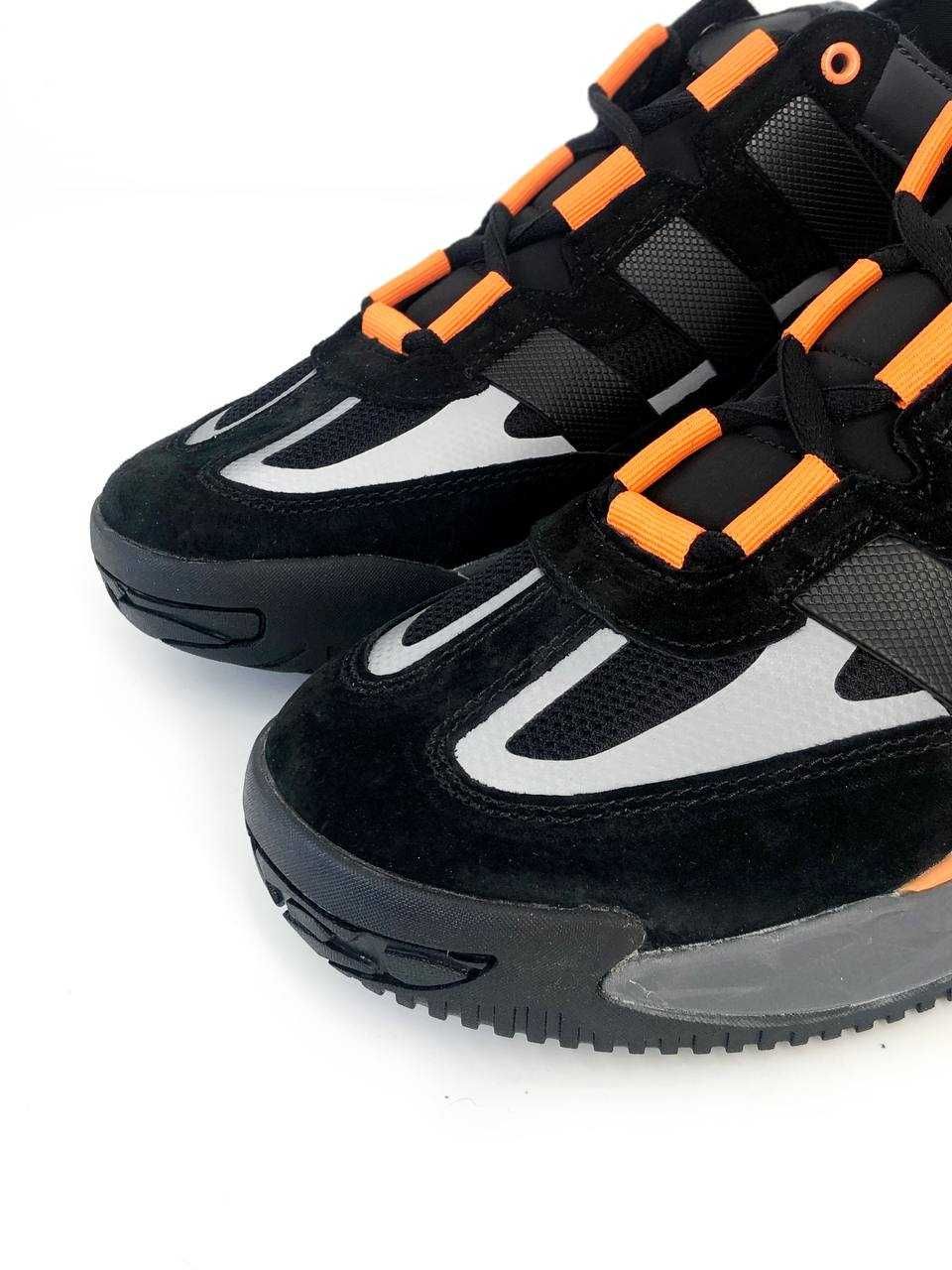 Чоловічі кросівки Adidas Niteball чорний з помаранчевим 7667 ХІТ ЦІНА