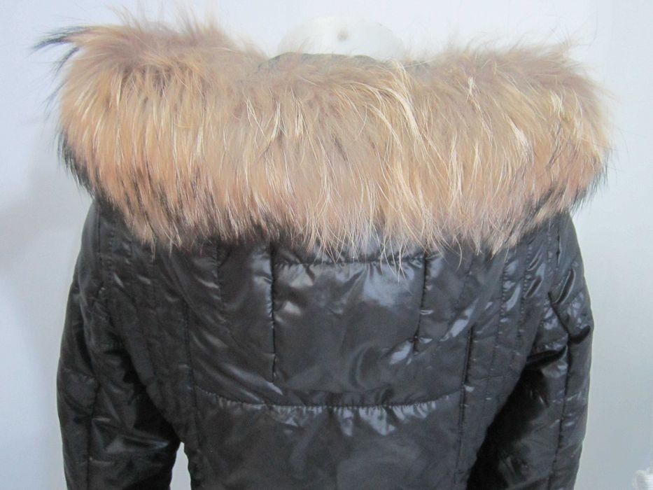 Fratelli płaszcz kurtka z futrem  naturalnym lisa jak nowa L-XL