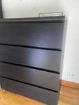 Cómoda ikea Malm preto-castanho
