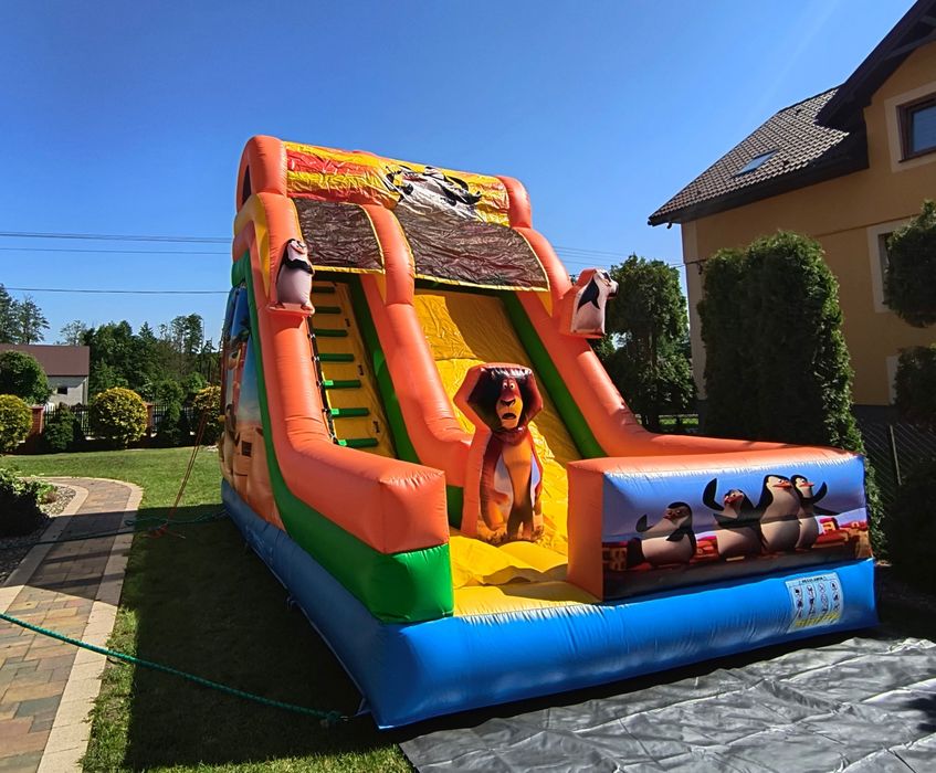 Wynajem dmuchańce basen wodny zjeżdżalnie Piana party Miś 2,6m domek
