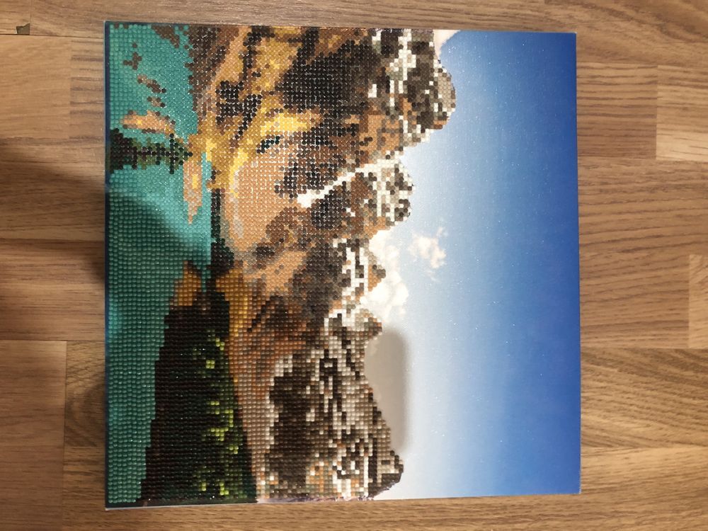 Quadro em diamantes paisagem montanhas