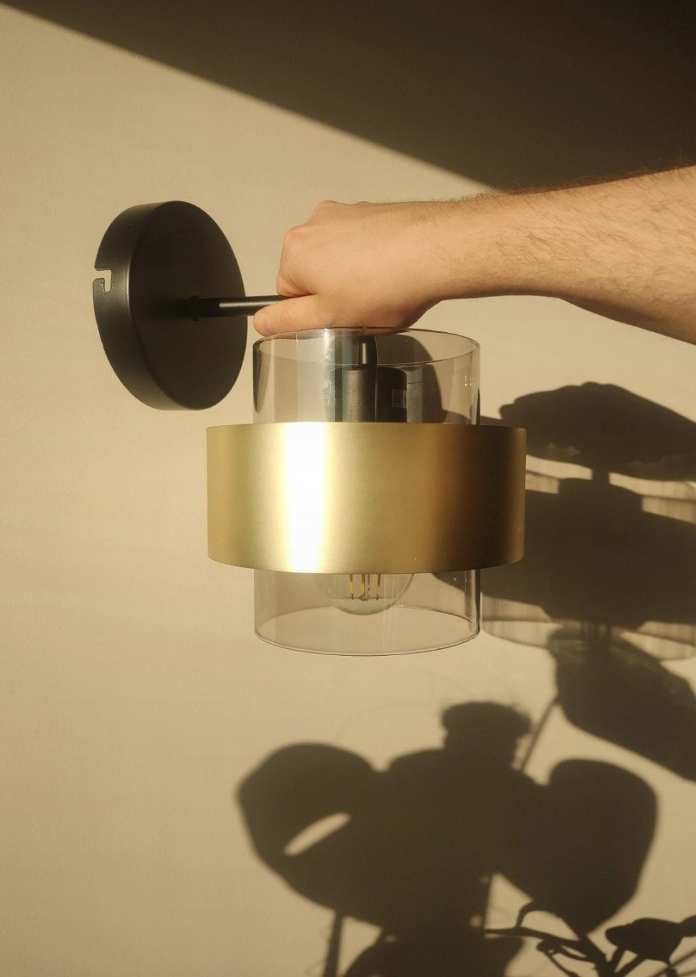 Lampa ścienna kinkiet złoty szklany Inspire Croon designerska glamour
