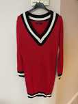 Sweter sykienka tunika czerwony