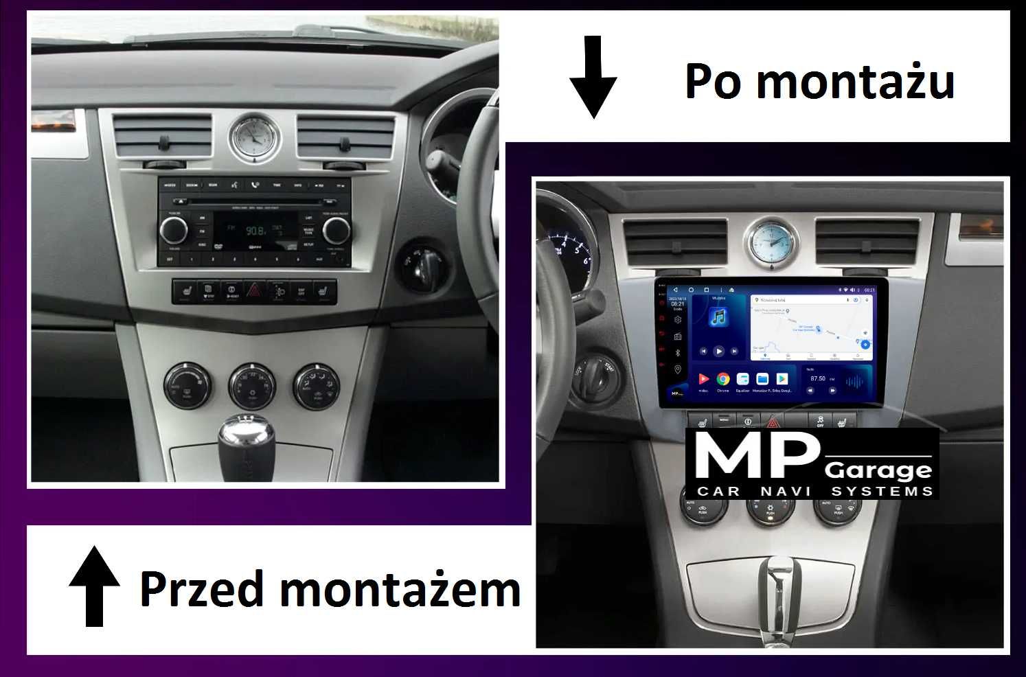 Chrysler Sebring Radio Android CarPlay/AndroidAuto Qled 4G Montaż