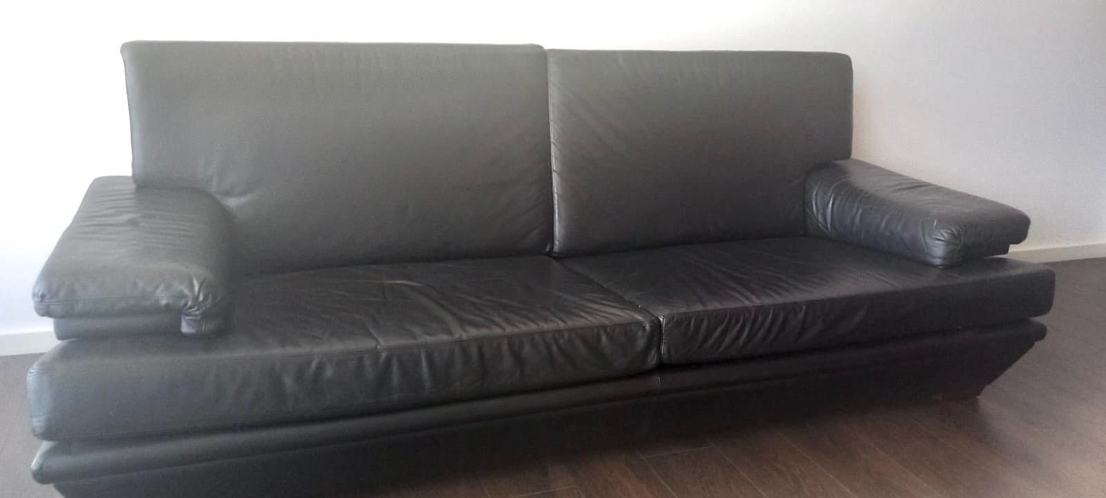 Sofa em pele verdadeira