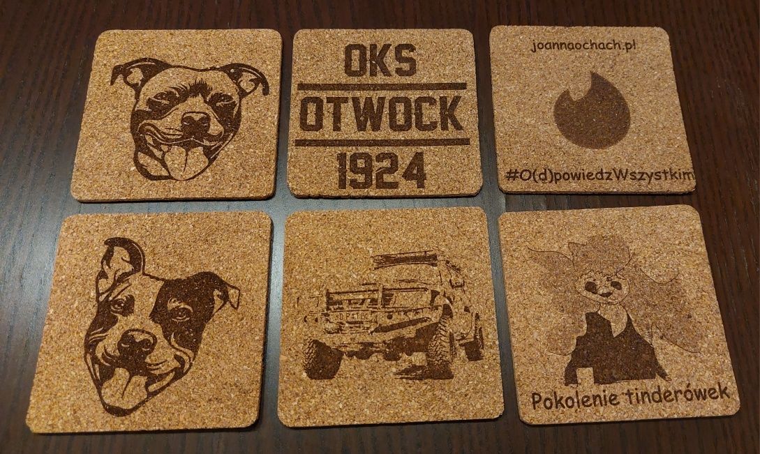 Podkładki pod kubek personalizowane, prezent, upominek