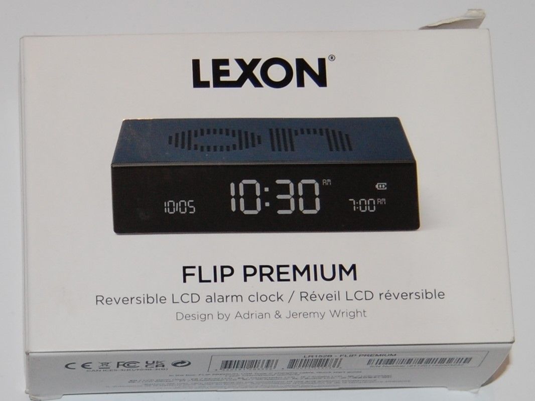 Lexon Flip Premium Budzik Dwustronny (Ciemnoniebieski)