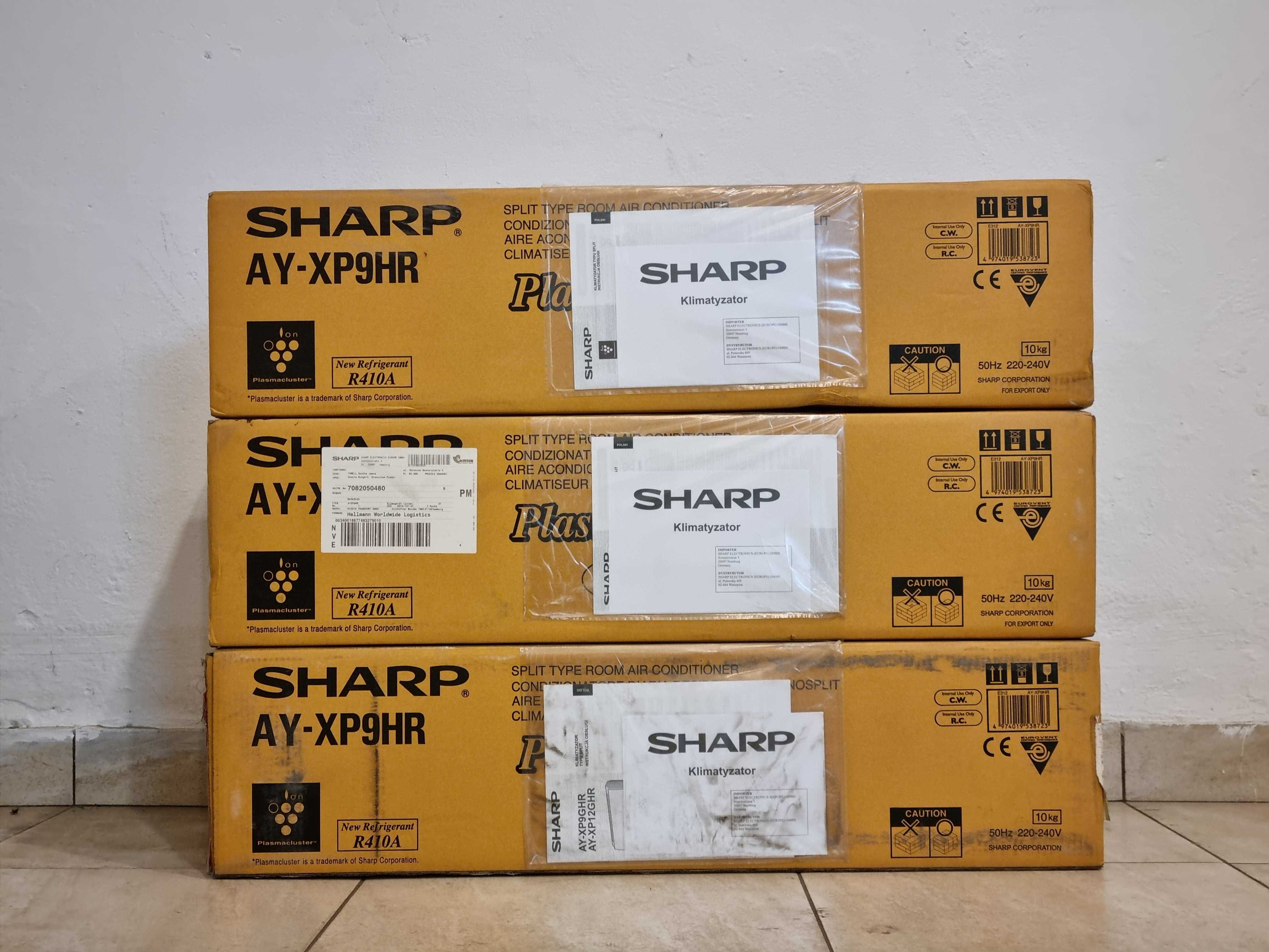 NOWE Klimatyzatory (chłodzenie i ogrzewanie) SHARP AY‑XP9HR