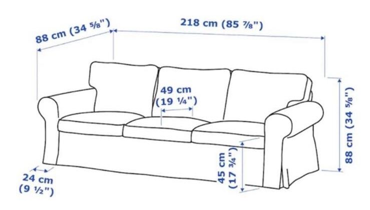 Sofa 3 lugares ikea