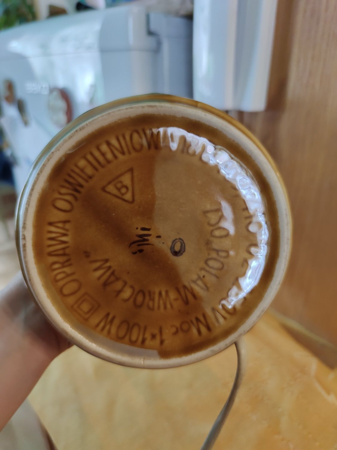 Lampa 30 cm ceramiczna oprawa oświetleniowa ZSO Polam Wrocław