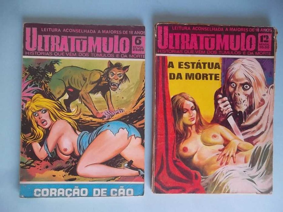 BD ERÓTICA antiga Anjo Negro, Esqueleto, Diabólico , Pompeia etc.