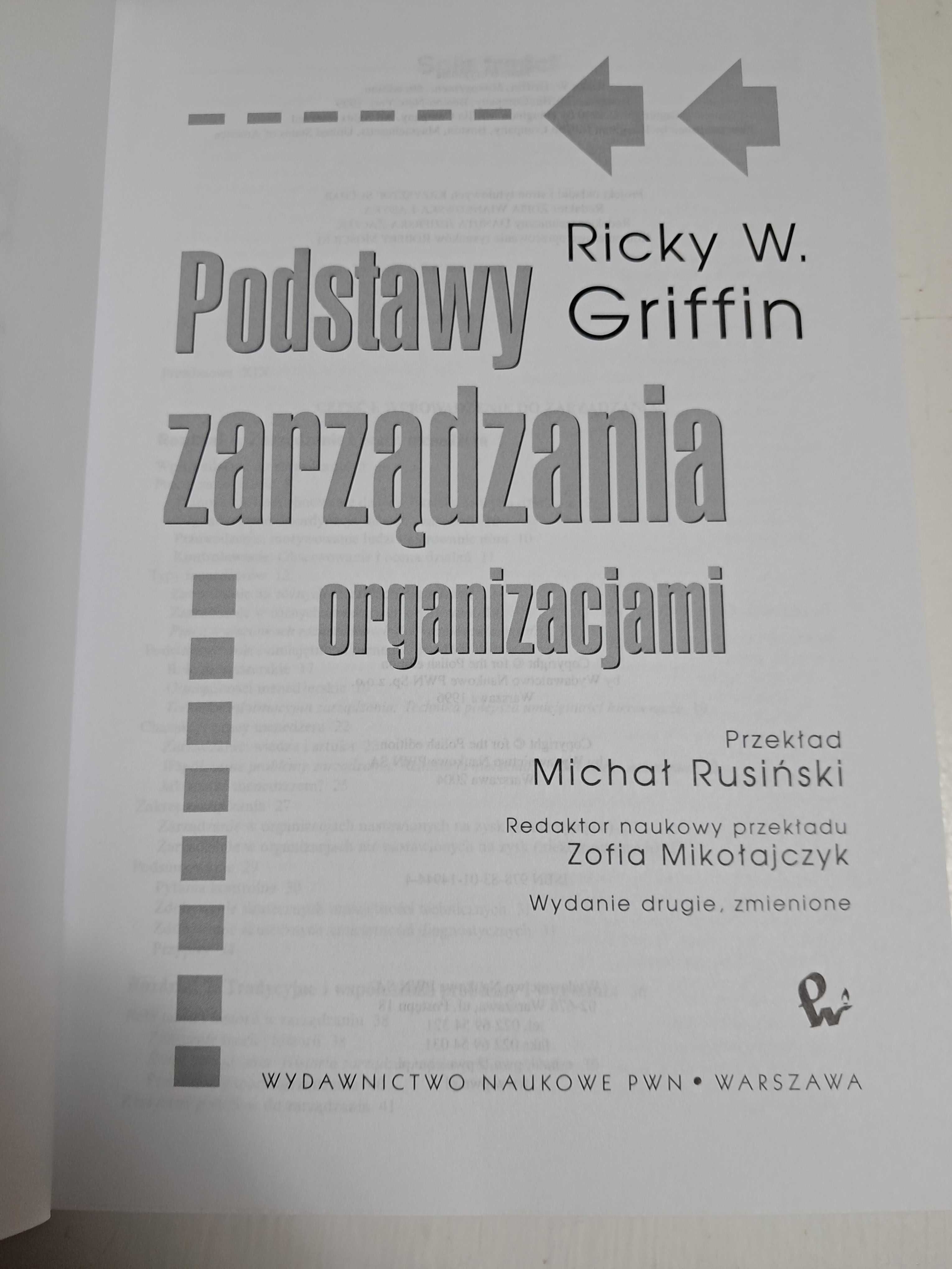 Podstawy zarządzania organizacjami Ricky W. Griffin PWN