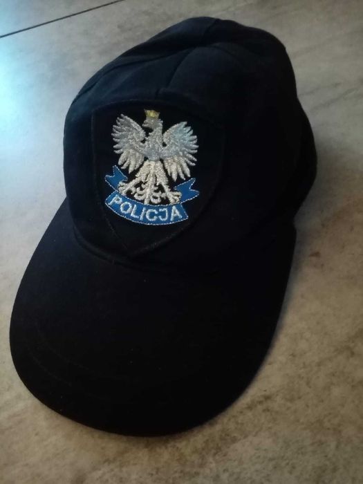 Policja - bejsbolówka czarna do umundurowania ćwiczebnego.