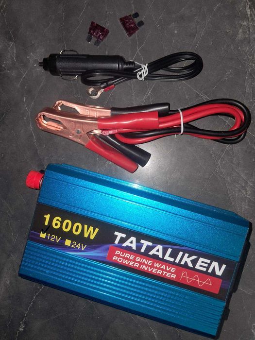 Перетворювач напруги інвертор Tataliken 1600W 12-220V Чистий синус