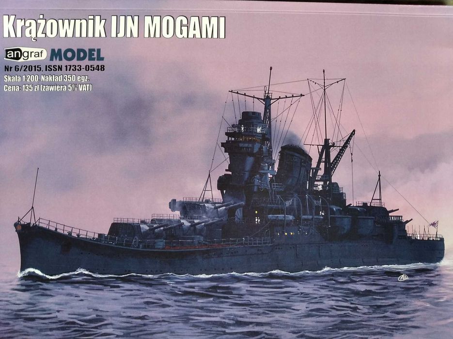 Model kartonowy ciężki krążownik IJN MOGAMI, Angraf 5/2013, 1:200