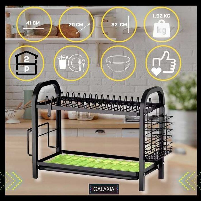 SUSZARKA DO NACZYŃ Stojąca Dwupoziomowa Duża Ociekacz na Naczynia