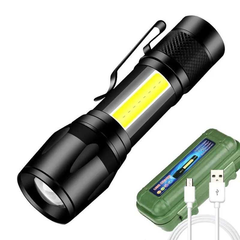 Podręczna mini latarka akumulatorowa taktyczna LED
