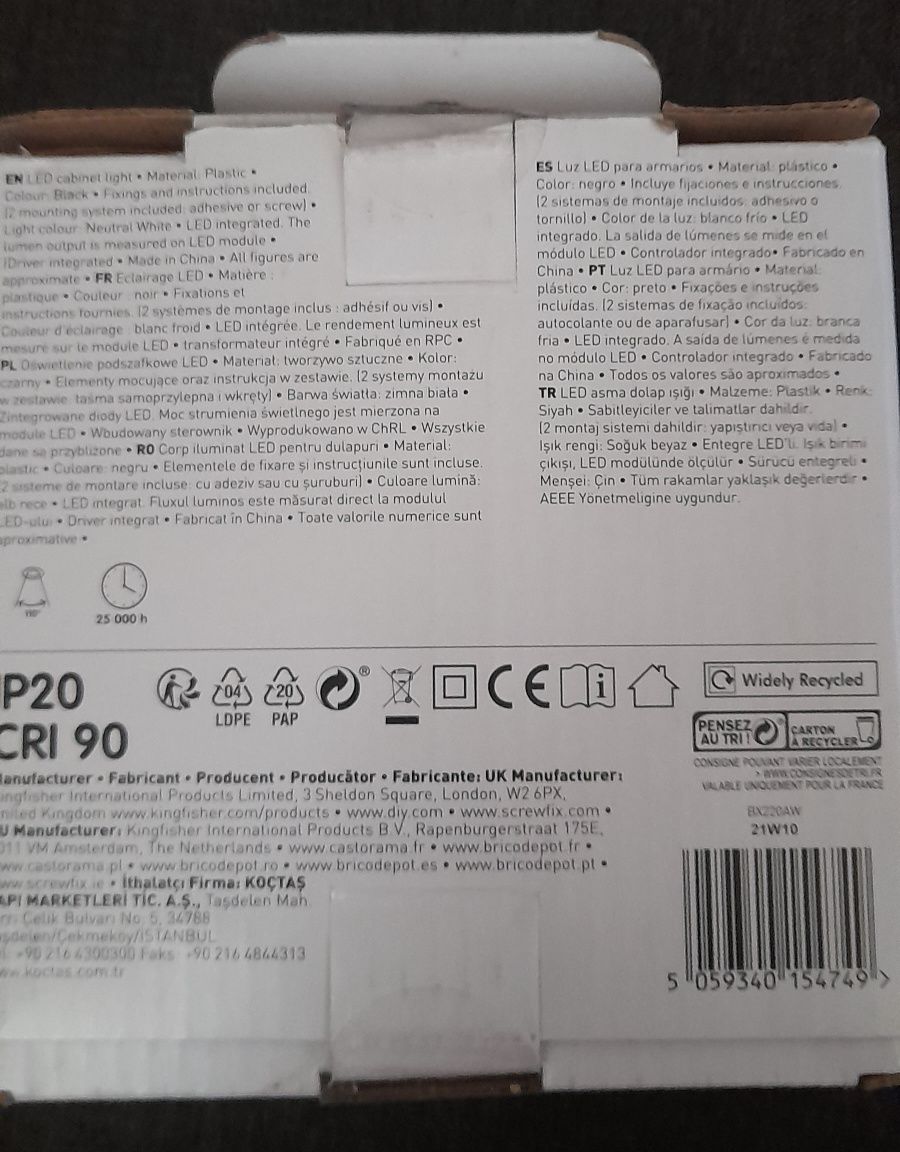 Nowe oświetlane pod szafkowe