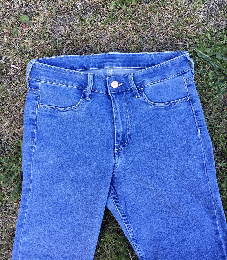 Jeansy/skinny jeans/rurki/spodnie/blue denim/niebieski jeans/ H&M M/38