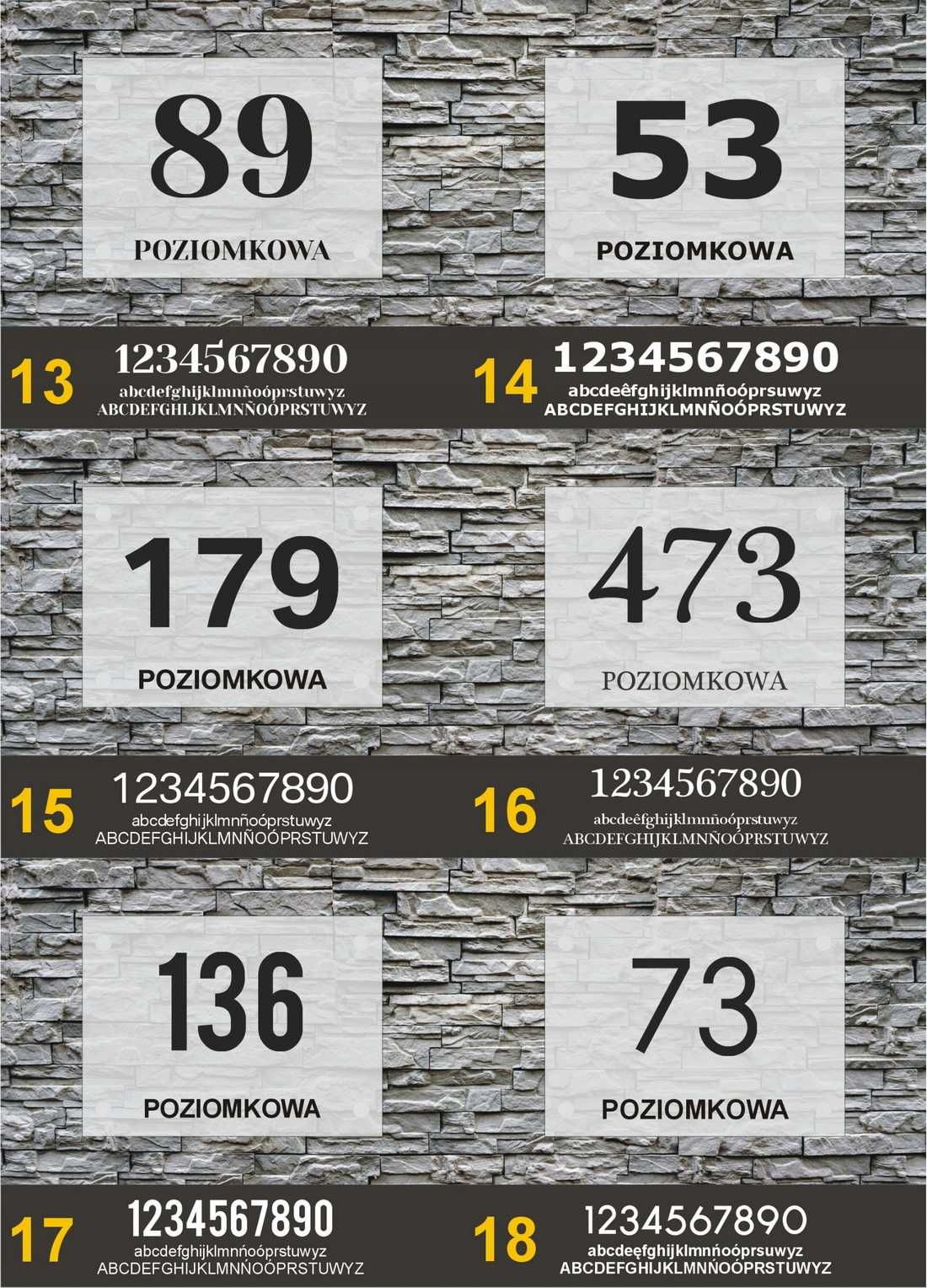 Tabliczka tablica na dom z numerem i nazwą ulicy grawerowana laserem