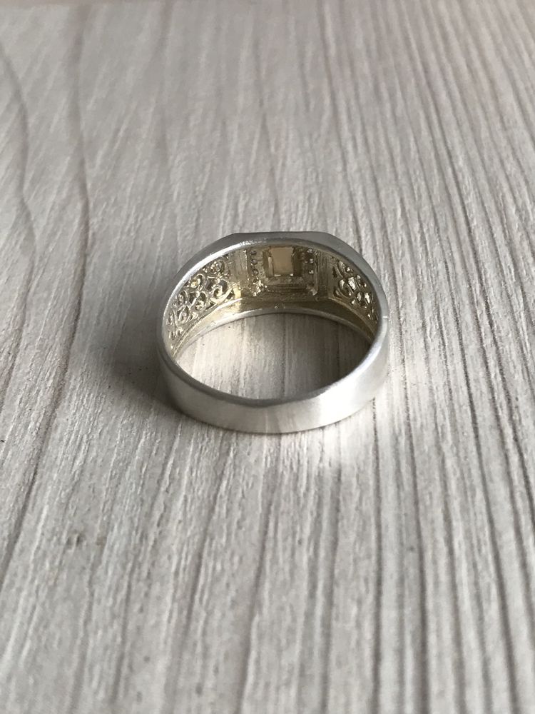 Перстень кольцо унисекс опал серебро
