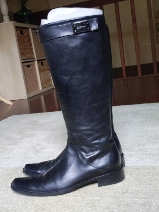 Kozaki z cielęcej skóry rozm. 39 czarne Gino Rossi