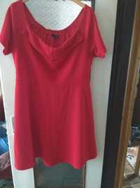 Czerwona krótka sukienka new look