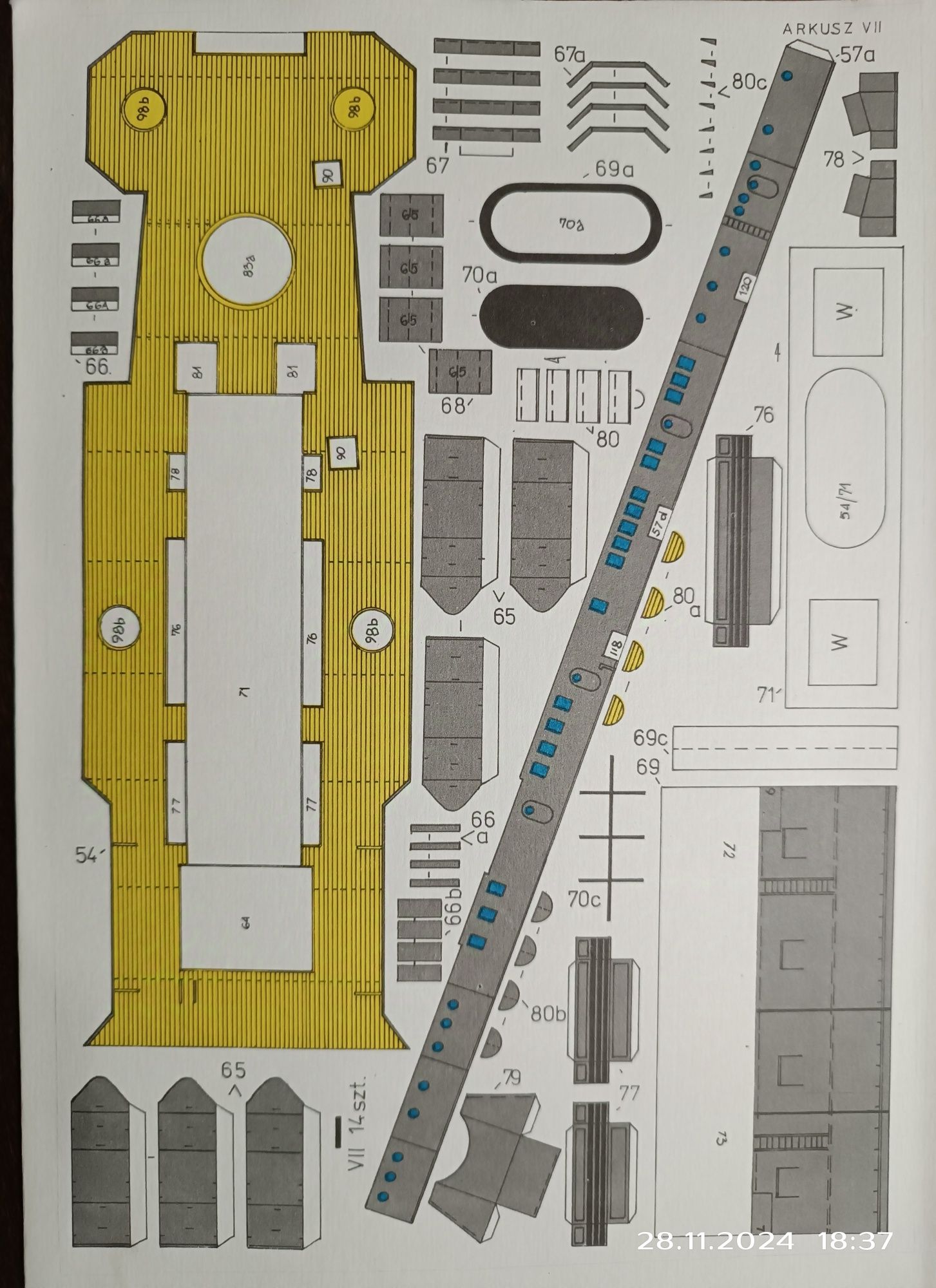 Model krążownik Nürnberg Mały Modelarz 10-11/93