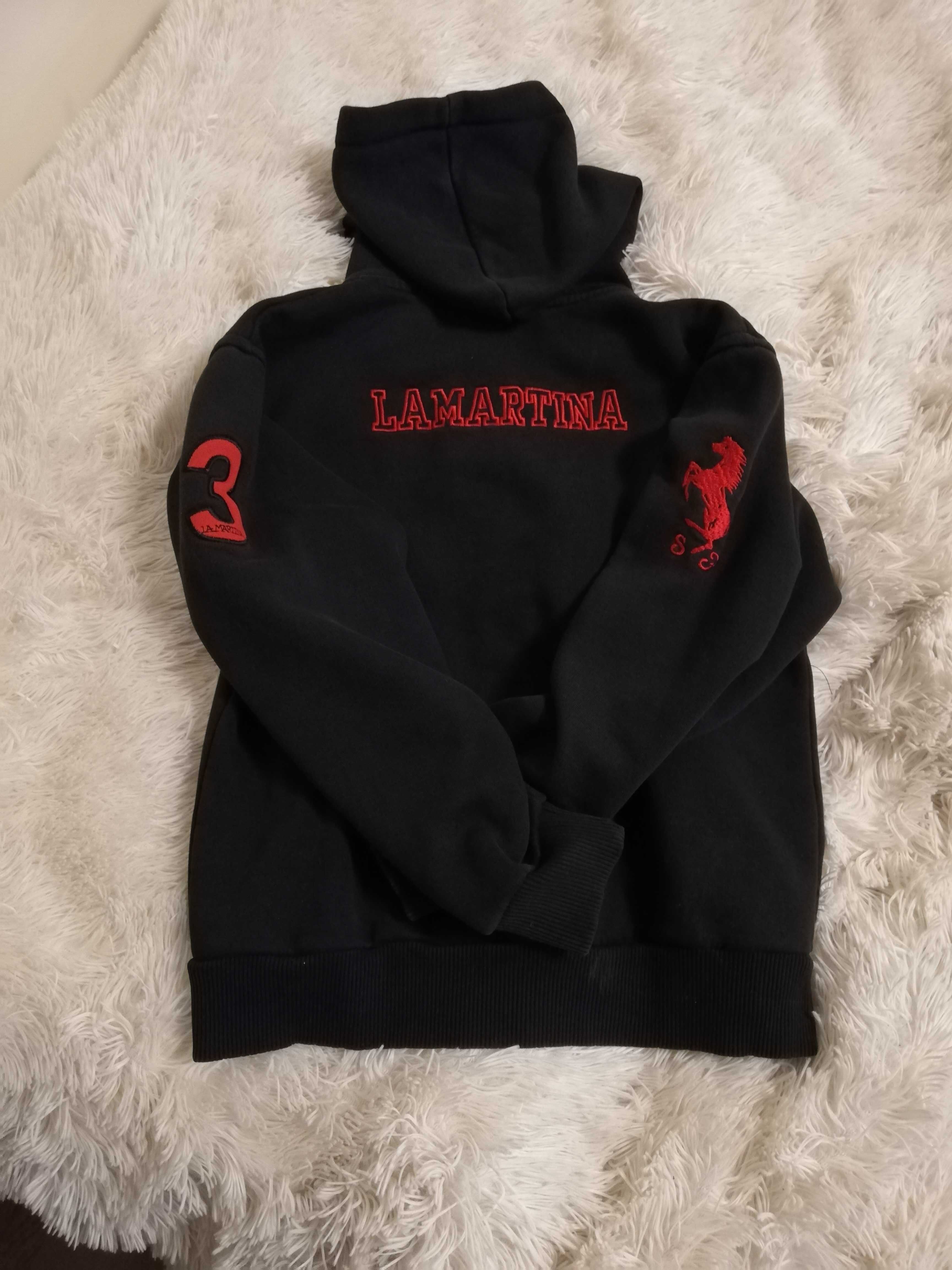 bluza Ferrari La Martina 134 140 czarna z kapturem