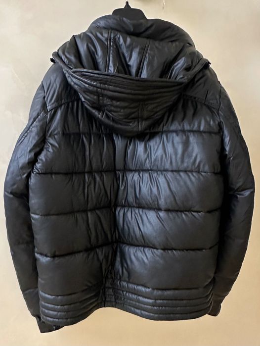 Чоловіча чорна зимова супер тепла куртка пуховик з капюшоном ZHANSHI