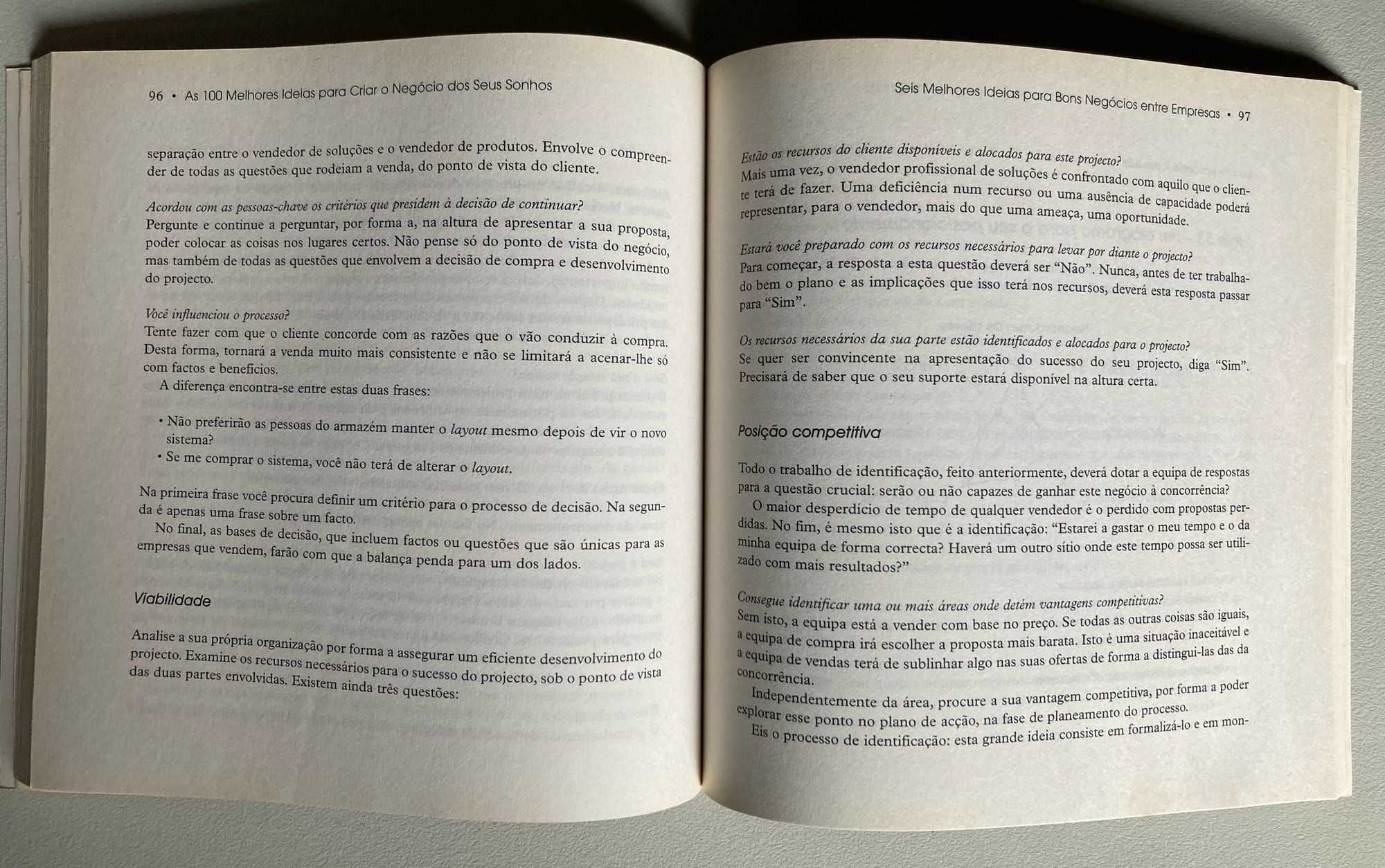 As 100 Melhores Ideias para Criar o Negócio dos Seus Sonhos