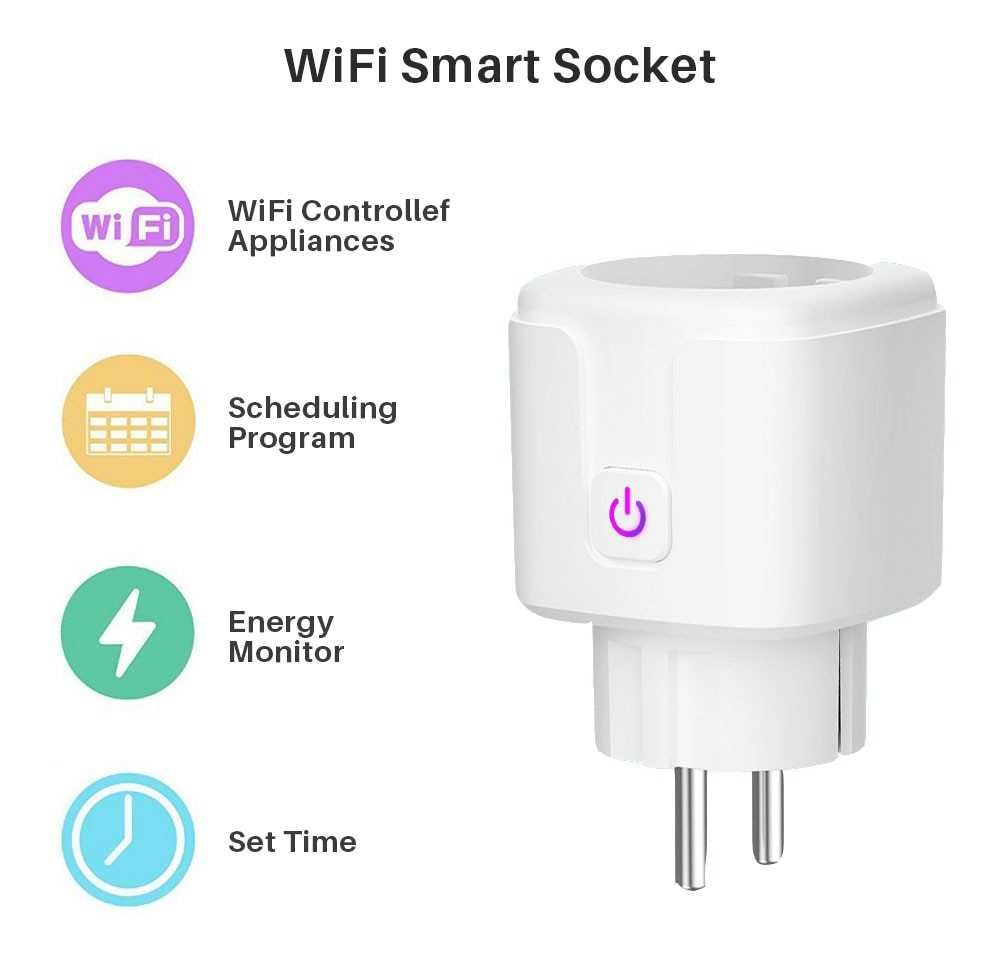 Tomada Inteligente • WiFi • Controlo Remoto • Monitorização de Consumo