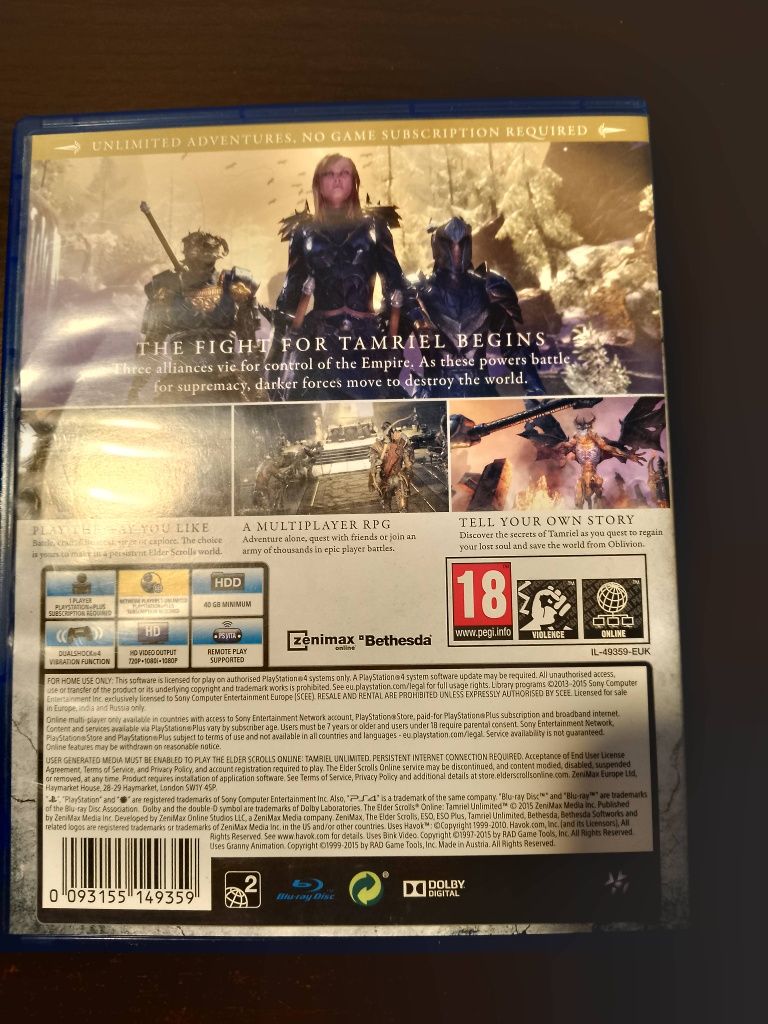 Gra the elder scroll ps4