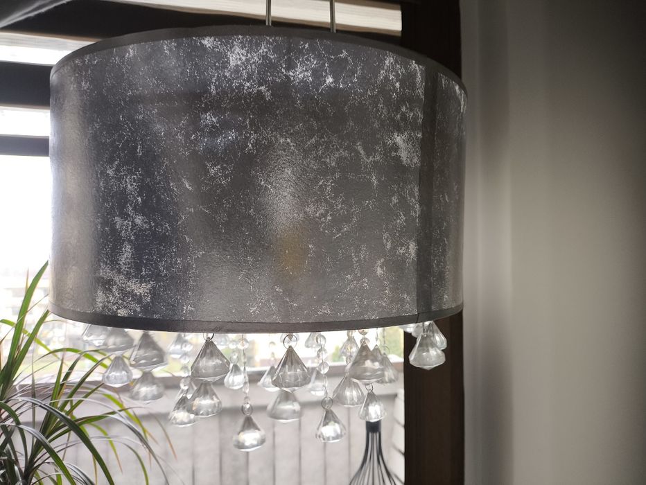 Lampa/żyrandol na lince, srebrny z kryształkami GLOBO LIGHTING